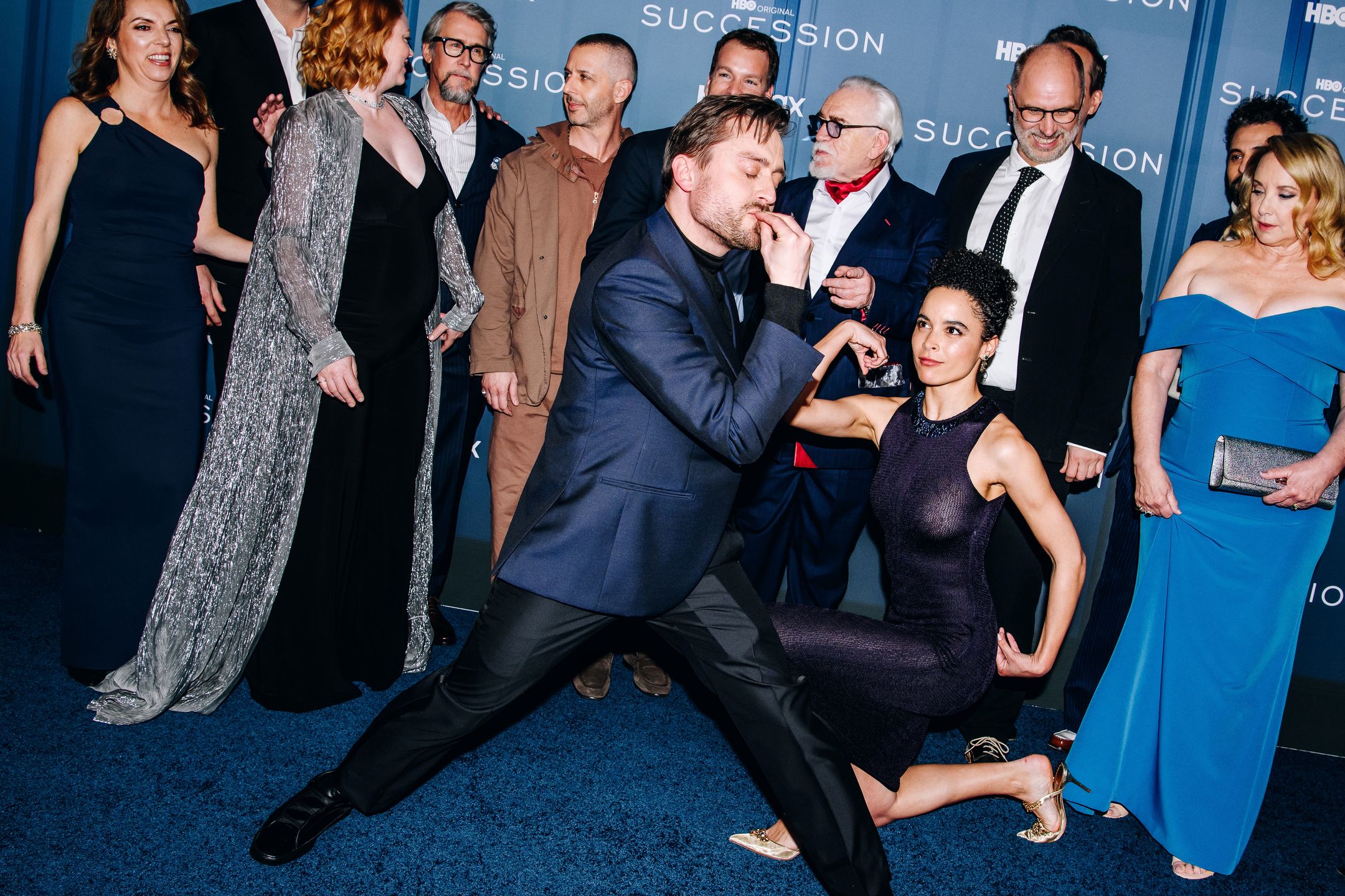"Succession" Season 4 Premiere - Red Carpet
Nicholas Braun, Sarah Snook, Kieran Culkin, Alan Ruck, Jeremy Strong, Brian Cox, Yvonne de Bark, Matthew Macfadyen, Jesse Armstrong and J. Smith-Cameron at the season 4 premiere of "Succession" held at Jazz at Lincoln Center on March 20, 2023 in New York City. (Photo by Nina Westervelt/Variety via Getty Images)
Nina Westervelt
entertainment, pmcarc, arrivals, tv, television, hbo+
