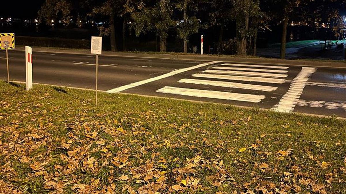 Mieszkańcy Głowna sami namalowali pasy na jezdni