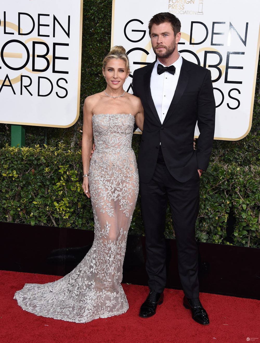 Chris Hemsworth i Elsa Pataky w kreacji Zuhair Murad - Złote Globy 2017