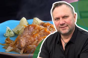 Strzelczyk upiekł karkówkę z młodą kapustą. To będzie mój nowy hit na obiad