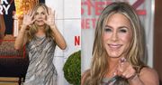 Jennifer Aniston odsłania ZGRABNE NOGI w króciutkiej mini od Versace na premierze "Murder Mystery 2" (FOTO)