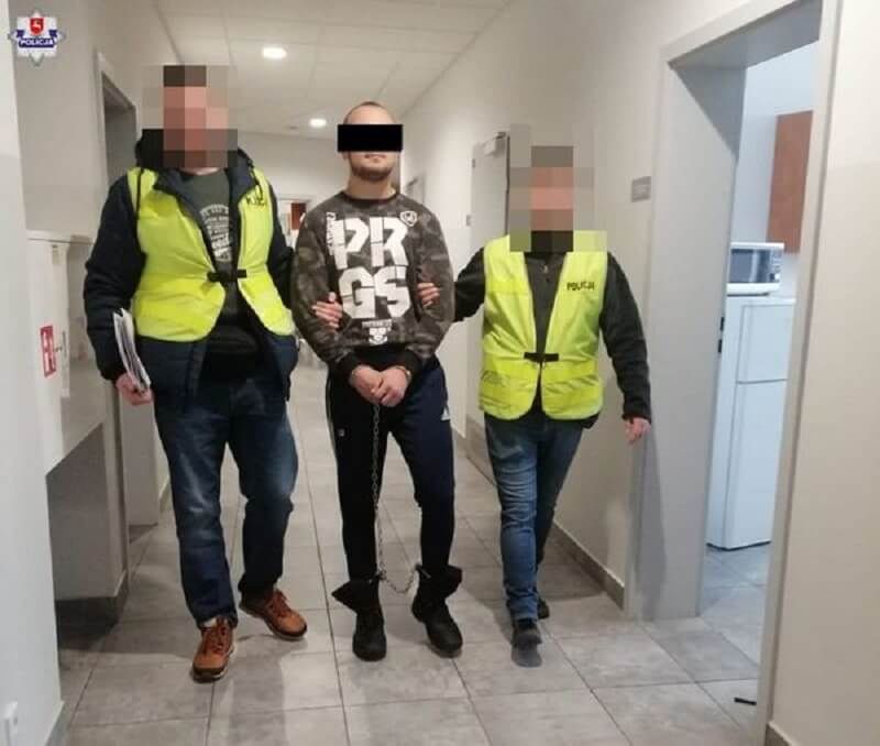 Napastnik w rękach policji