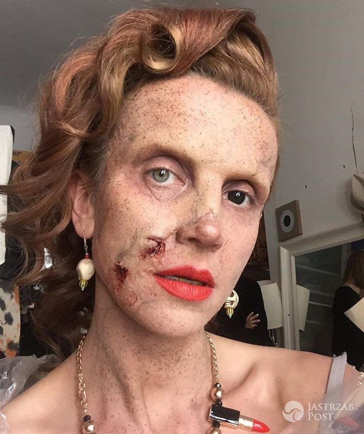 Katarzyna Zielińska w upiornej charakteryzacji na Halloween Instagram