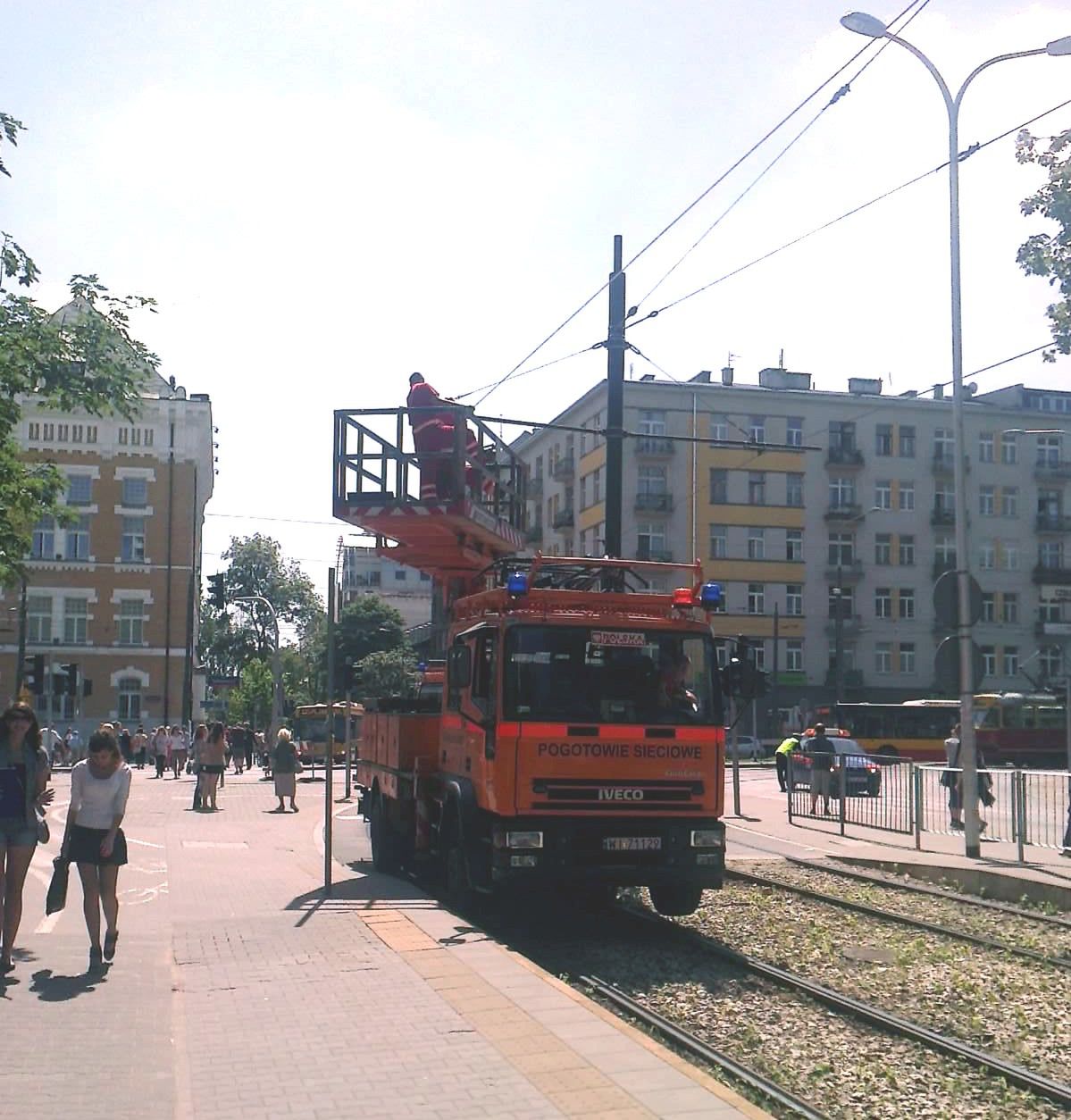 Zerwana sieć trakcyjna! Duże opóźnienia!