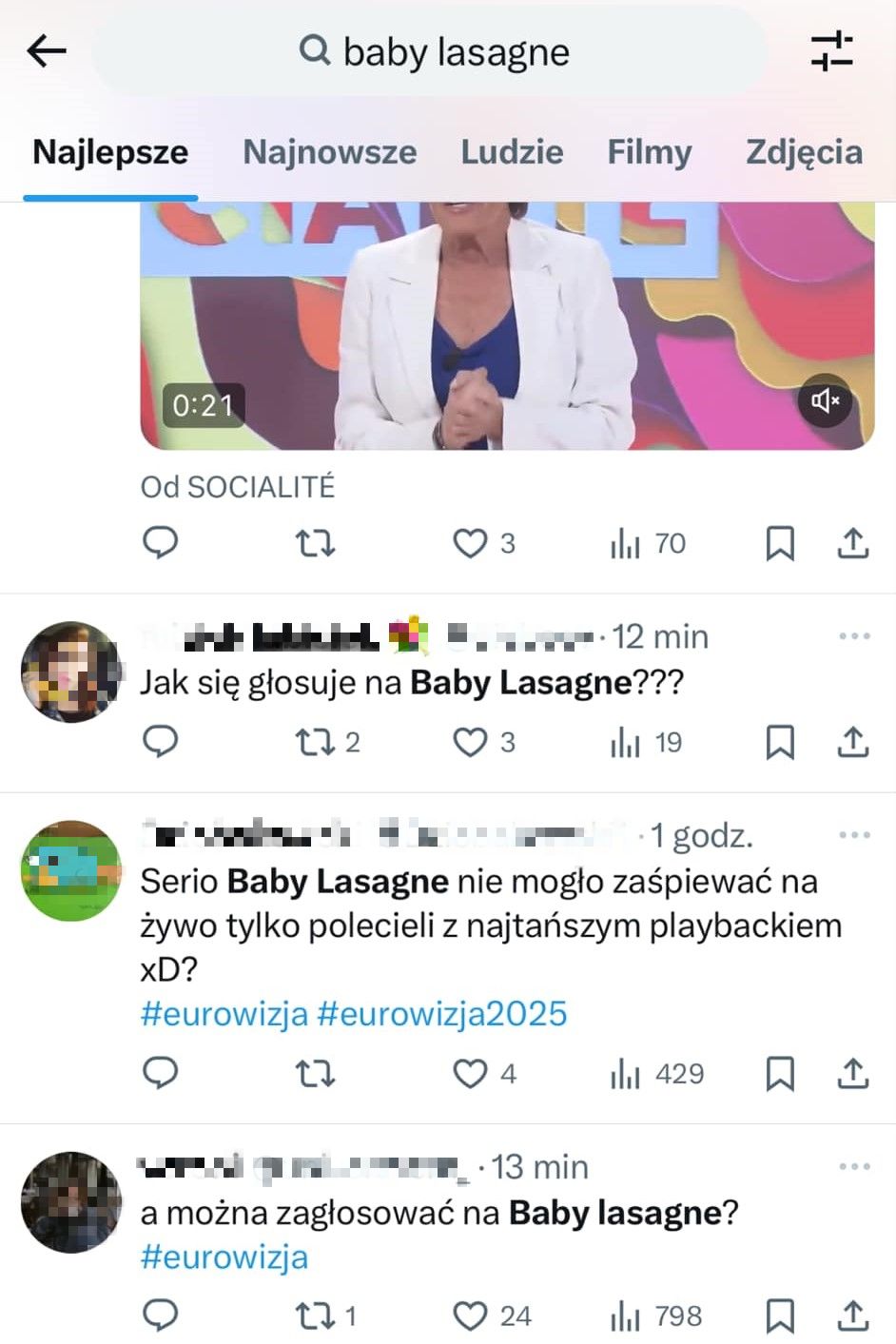 Opinie internautów po występie Baby Lasagna