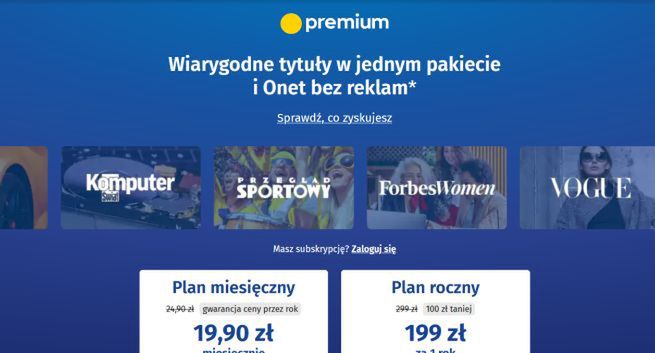 Ringier Axel Springer Polska wygasza Mediaklub, stawia na Onet Premium. „Zmienia rytm rozwoju subskrypcji”