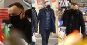 Andrzej Duda w asyście ochroniarzy załatwia sprawunki w supermarkecie (ZDJĘCIA)