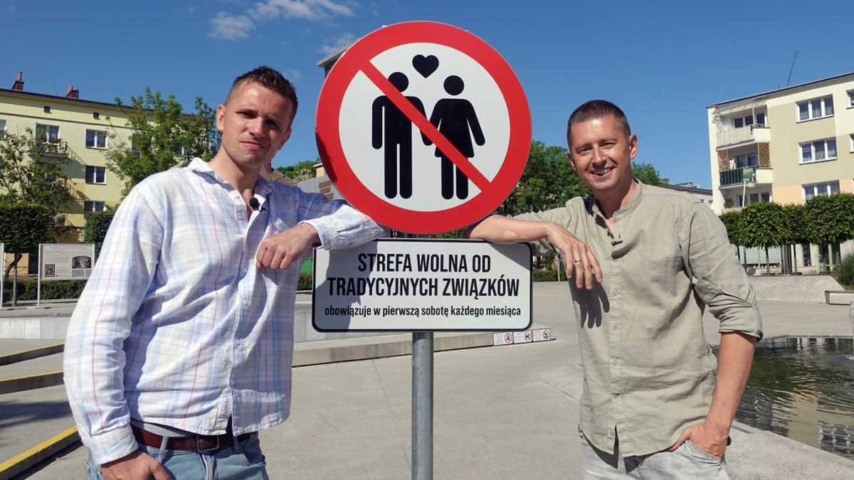 Aktywiści ustawili "Strefę wolną od związków hetero". 