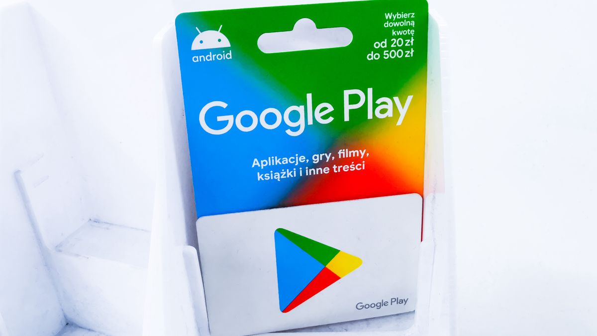Google Play gift card is seen in a store in a shopping center in Krakow, Poland on January 11, 2023.  (Photo by Beata Zawrzel/NurPhoto via Getty Images)