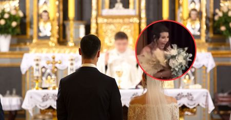Chciała poprawić welon pannie młodej. Wtedy sukienka się rozpięła