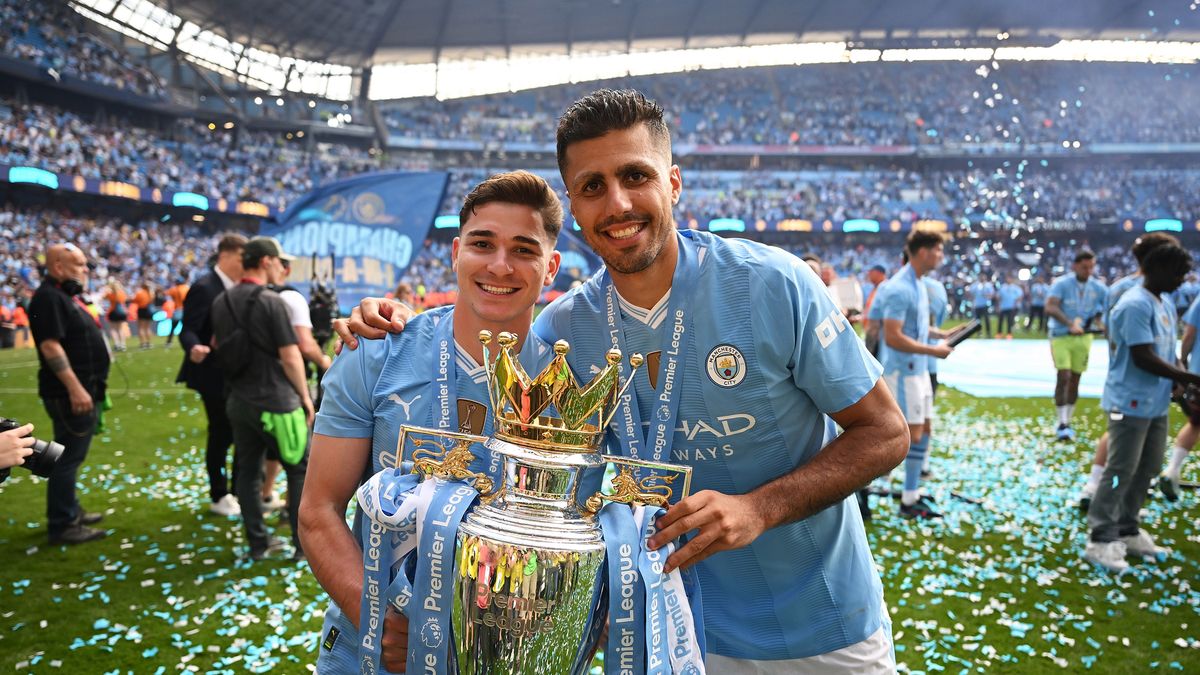 Getty Images /  Michael Regan / Na zdjęciu: Julian Alvarez odchodzi z Manchesteru City