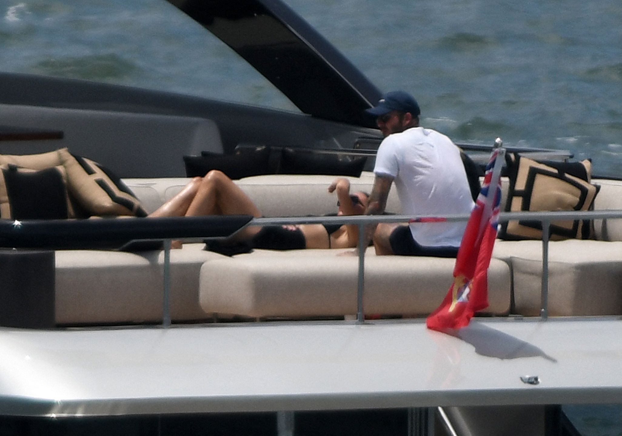 Beckhamowie na jachcie