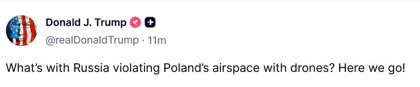 Donald Trump zabrał głos po incydencie z rosyjskimi dronami