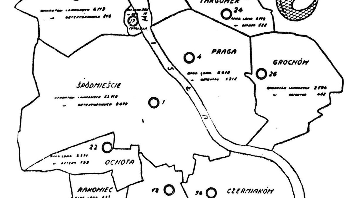 Zasięg radia w Warszawie w 1937 roku