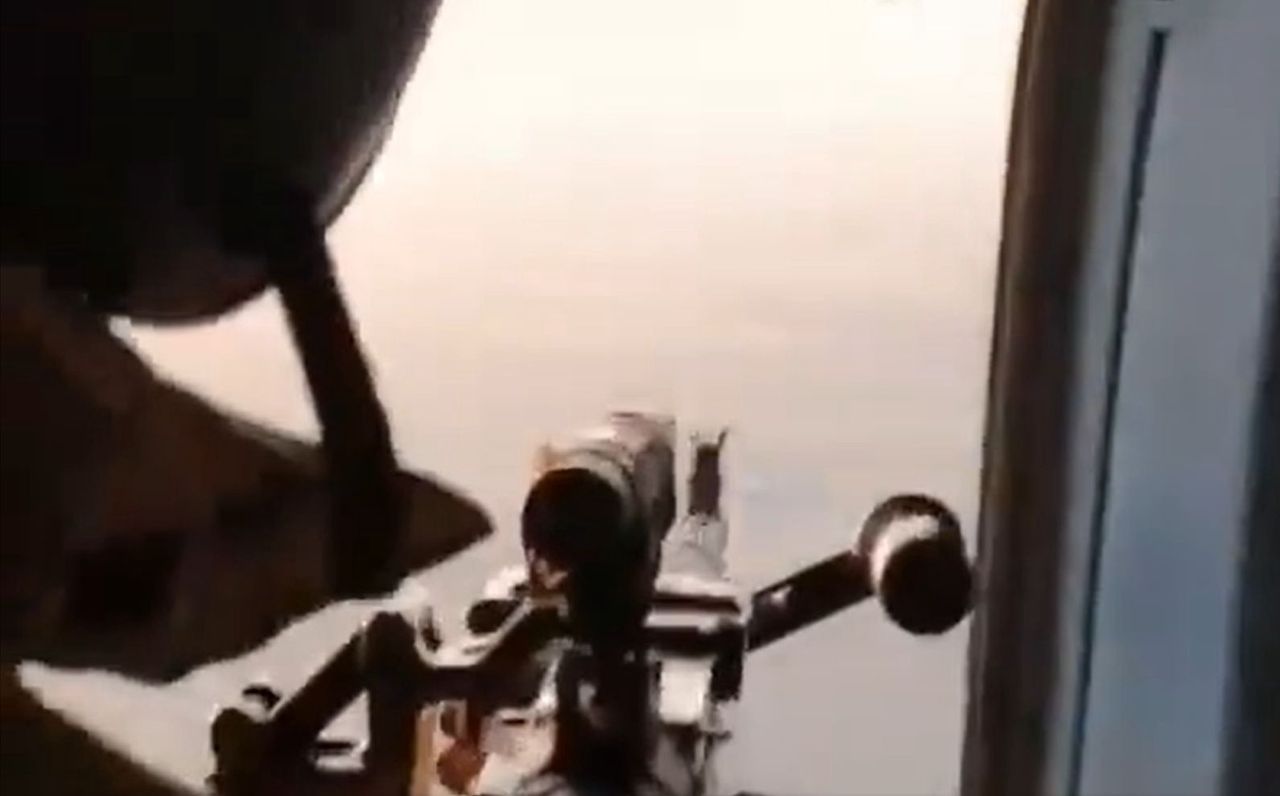 Ukrainian Mi-8 helicopters take aim at Russian drones in new footage