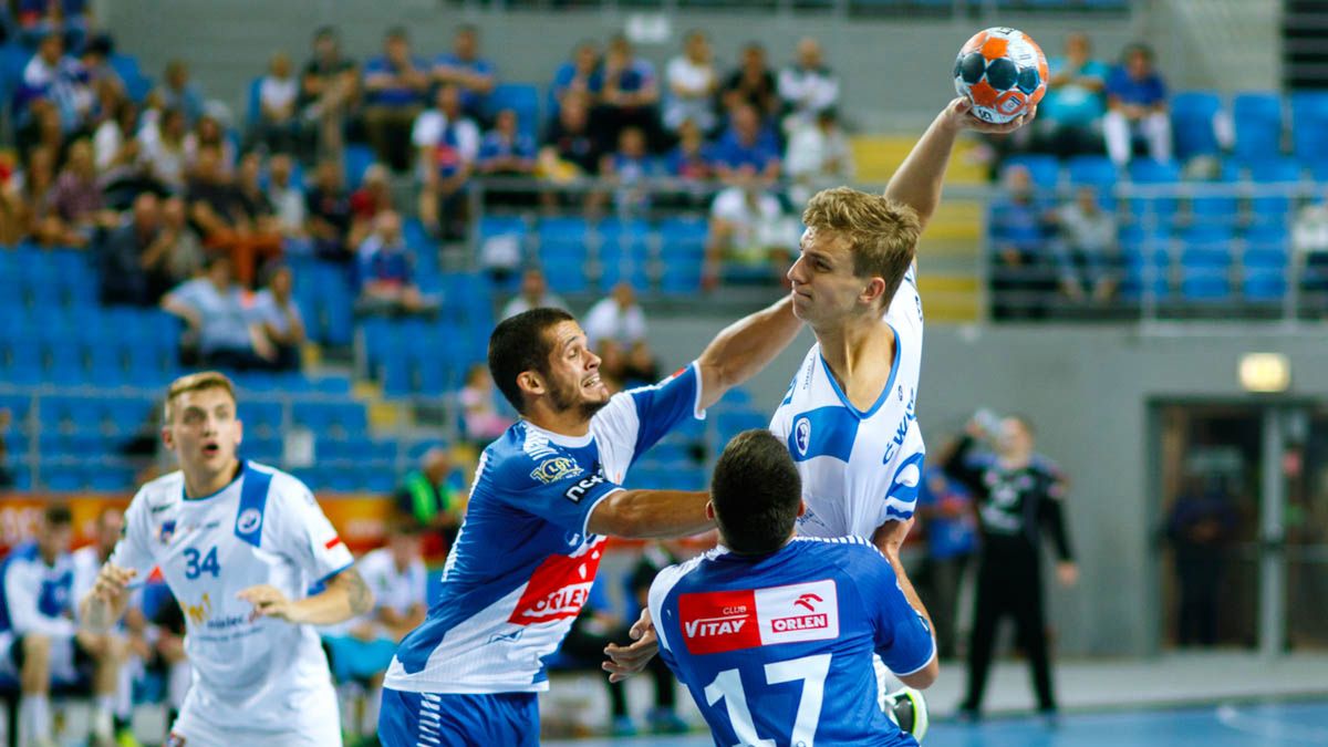 Materiały prasowe / Orlen Wisła Płock / Jakub Ćwięka w meczu z Orlenem Wisłą Płock