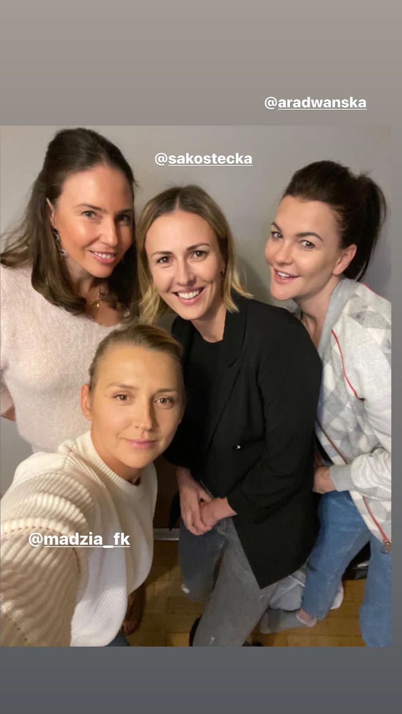 Agnieszka Radwańska z koleżankami