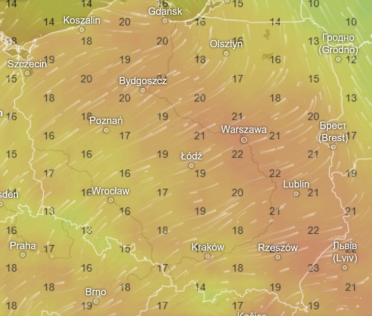 Temperatura 30 maja