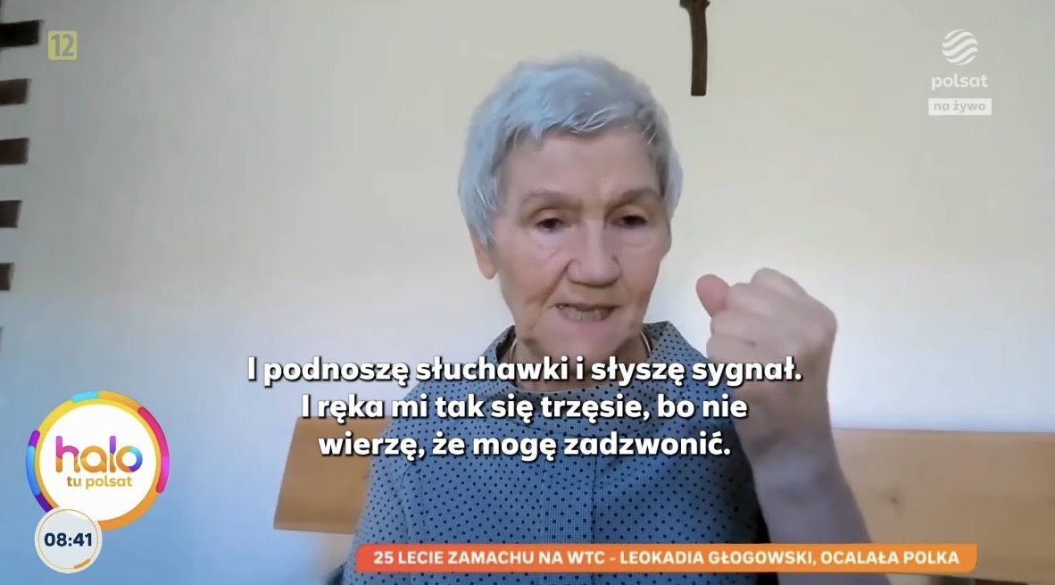 Leokadia Głogowska wspomina atak na WTC
