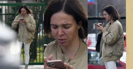 Zasmucona Anna Wendzikowska z nosem w telefonie załatwia sprawy na mieście (ZDJĘCIA)