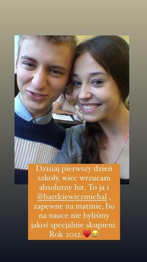 Izabella Krzan i Michał Bartkiewicz za czasów liceum