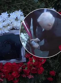 Kaczyński ze sprayem w ręku. Zniszczył wieniec aktywisty