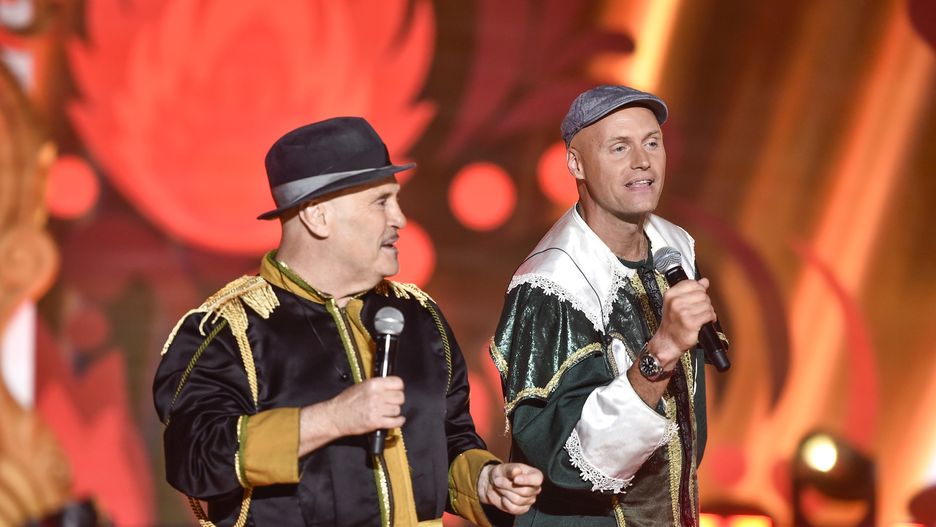 Krzysztof Krawczyk Jr. z Marianem Lichtmanem na festiwalu w Mrągowie 2021