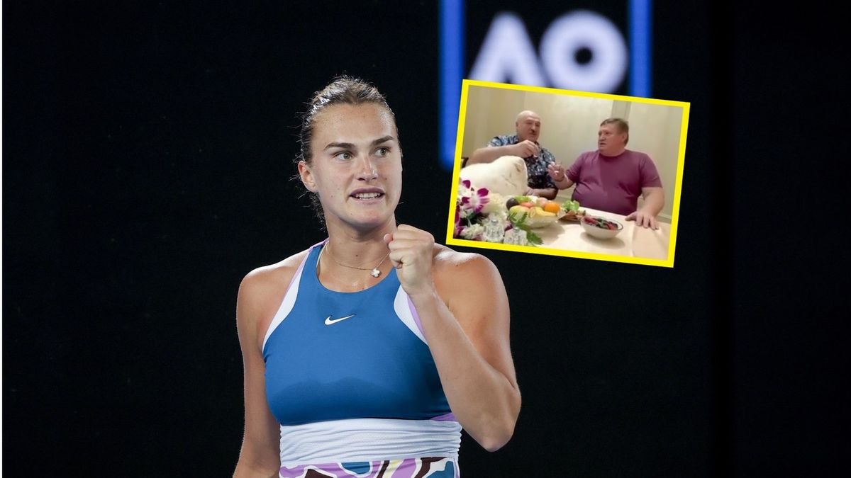 Aryna Sabalenka i Aleksandr Łukaszenka (w ramce)