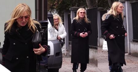 Olejnik z mamą i torebką Valentino za 10 tysięcy złotych wybrała się na obiad