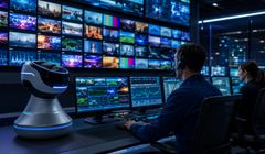 Operator monitoruje awarie kanałów TV robotami AI