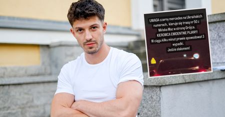 Gwiazdor "Barw szczęścia" ostrzegł przed pijanym kierowcą. "Jedzie slalomem!"