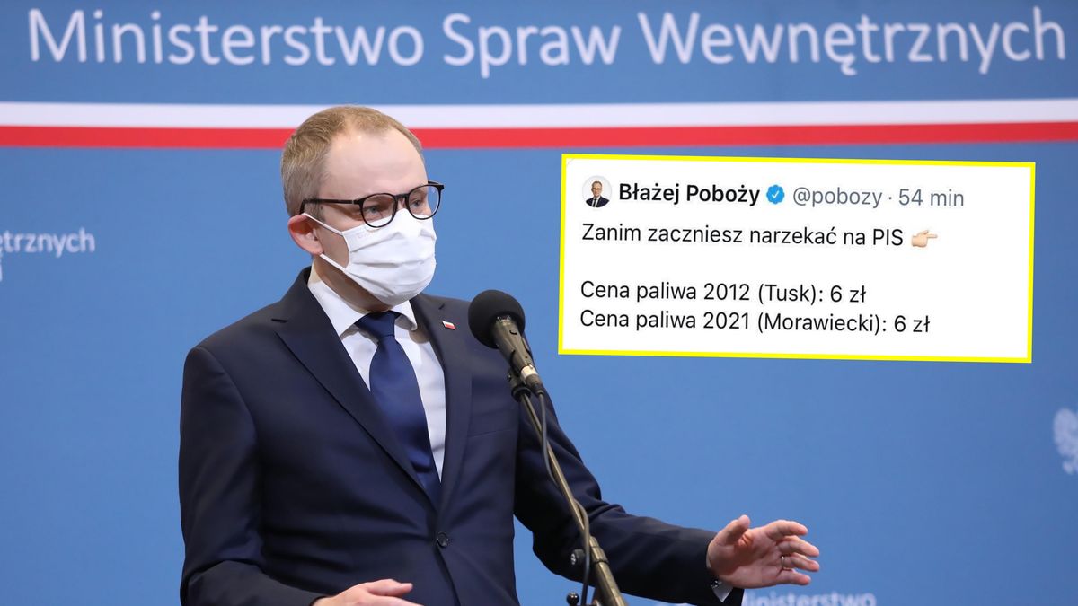 Błażej Poboży wdał się na Twitterze w dyskusję na temat cen paliw