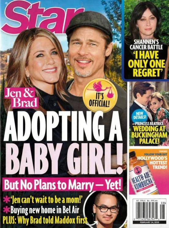Jennifer Aniston i Brad Pitt adoptują dziewczynkę?