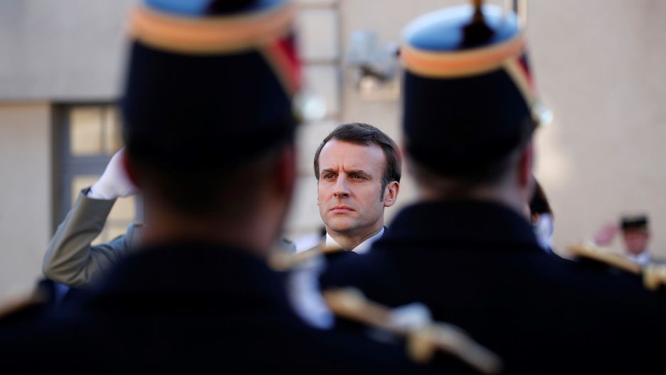 Emmanuel Macron przed przemówieniem - 7.02.2020 r.