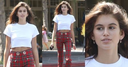 15-letnia córka Cindy Crawford chwali się brzuchem