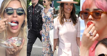 VIP-y bawią się na Wimbledonie: Pippa i James Middleton, głodna Sienna Miller, Maisie Williams z chłopakiem... (ZDJĘCIA)