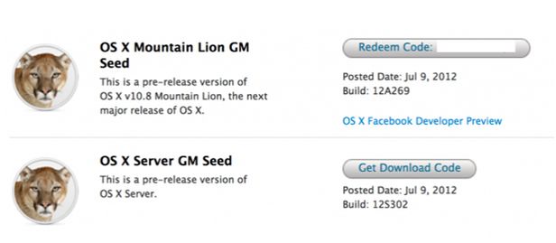 Gold Master OS X Mountain Lion już gotowy!