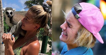 Justin Bieber i Hailey Baldwin ekscytują się lemurem na Instagramie: "To SKACZĄCY LEMUR!"