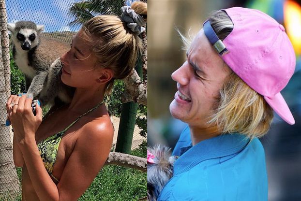 Justin Bieber i Hailey Baldwin ekscytują się lemurem na Instagramie: "To SKACZĄCY LEMUR!"