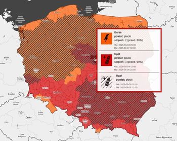 Niebezpieczna pogoda w regionie. Po upale przyjdą gwałtowne burze