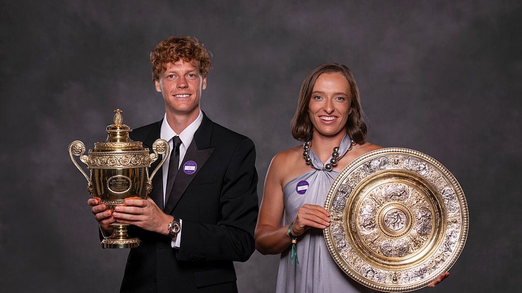 Getty Images / Thomas Lovelock/AELTC / Na zdjęciu: Jannik Sinner i Iga Świątek
