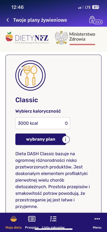 Diety NFZ - narzędzie w aplikacji mojeIKP na smartfonie.