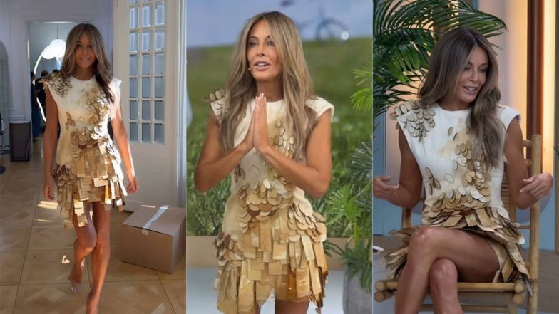 Małgorzata Rozenek w drewnianej sukience