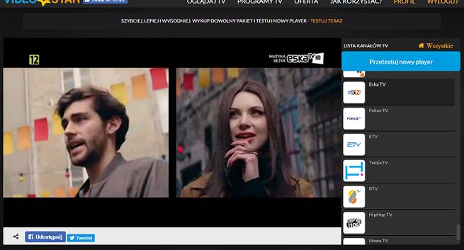 Videostar.pl z Eska TV, 8TV, Fokus TV, Nowa TV, Hip Hop TV i Vox Music TV