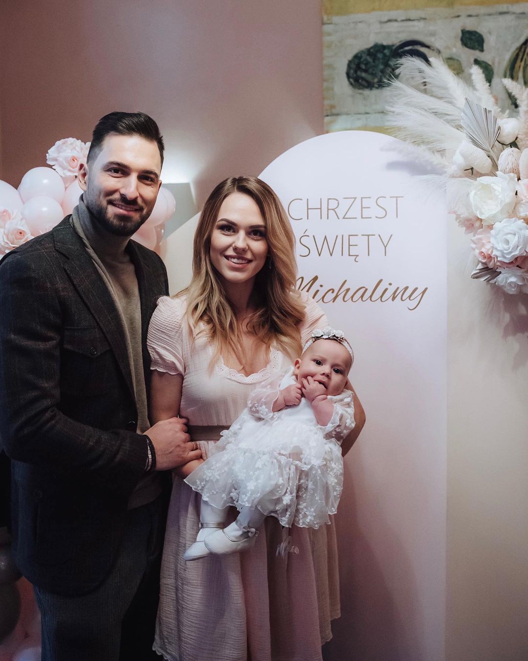 Chrzest Michaliny córki Rafała Maślaka