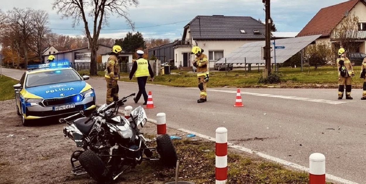 Pobłocie: Groźny wypadek na quadzie. 37-latek do szpitala