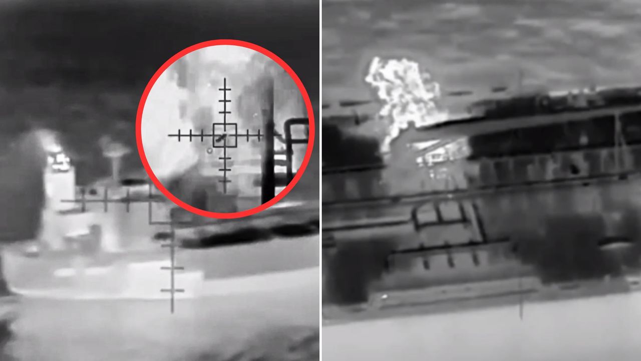 Eksplozje na Morzu Śródziemnym. Nagranie z ataku na rosyjski tankowiec