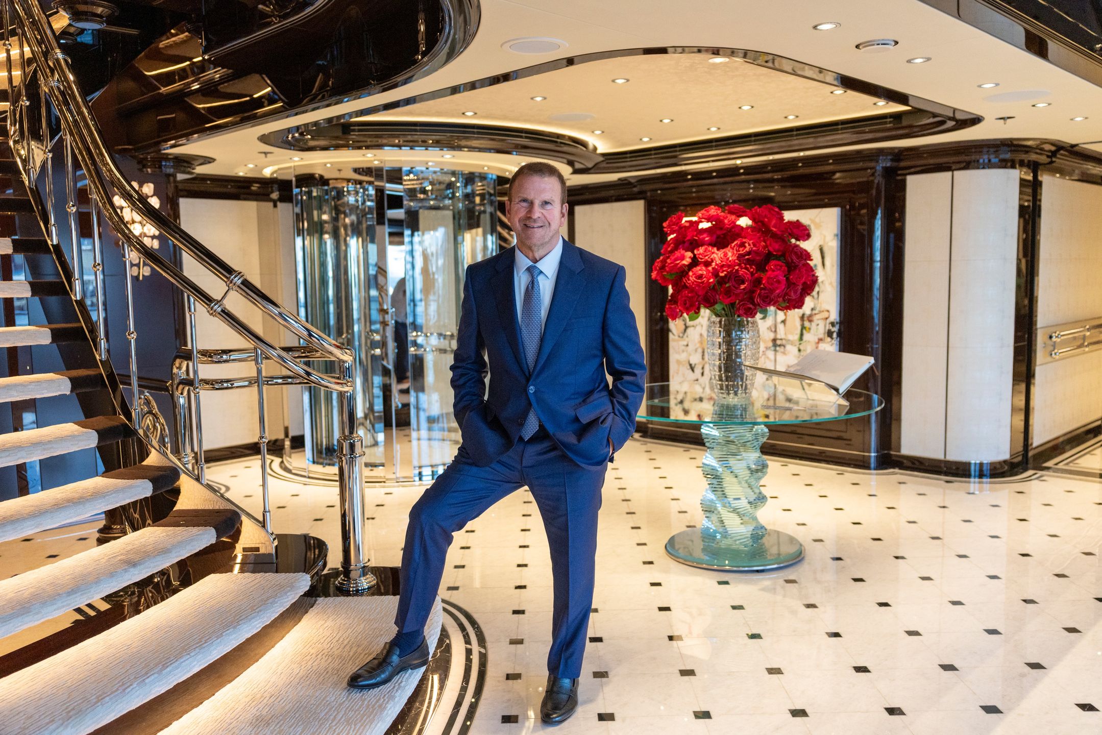 Tilman Fertitta, US ambassador to Italy, aboard his yacht Boardwalk at the Port of Naples, Italy, on Wednesday, June 24, 2026. The US ambassador to Italy moved to further ease tensions between the two allies, saying relations are "fine" in the aftermath of a public clash between Prime Minister Giorgia Meloni and President Donald Trump. Photographer: Roberto Salomone/Bloomberg via Getty Images