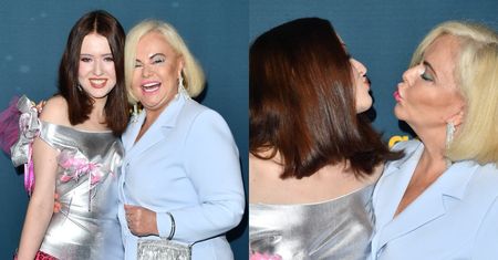 Opalona Joanna Kurowska w towarzystwie córki POSYŁA CAŁUSKI na ramówce Polsatu (ZDJĘCIA)