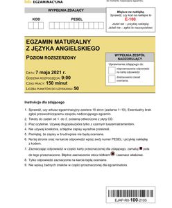 Matura 2021 - angielski rozszerzony. Mamy arkusze CKE
